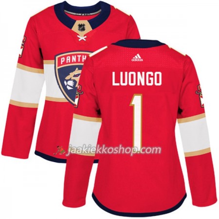 Nainen NHL Florida Panthers Pelipaita Roberto Luongo 1 Adidas 2017-2018 Punainen Authentic